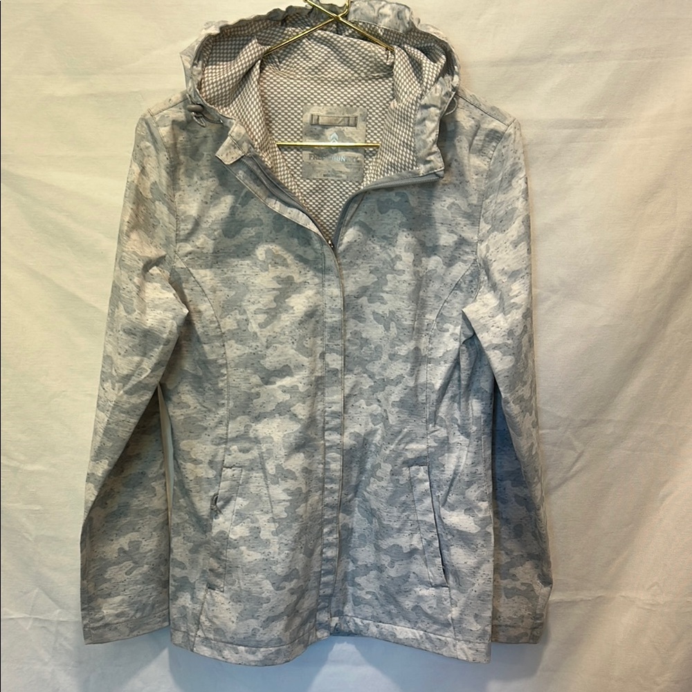 Free Country Gray Utility Jacket Lightweight Water-Resistant